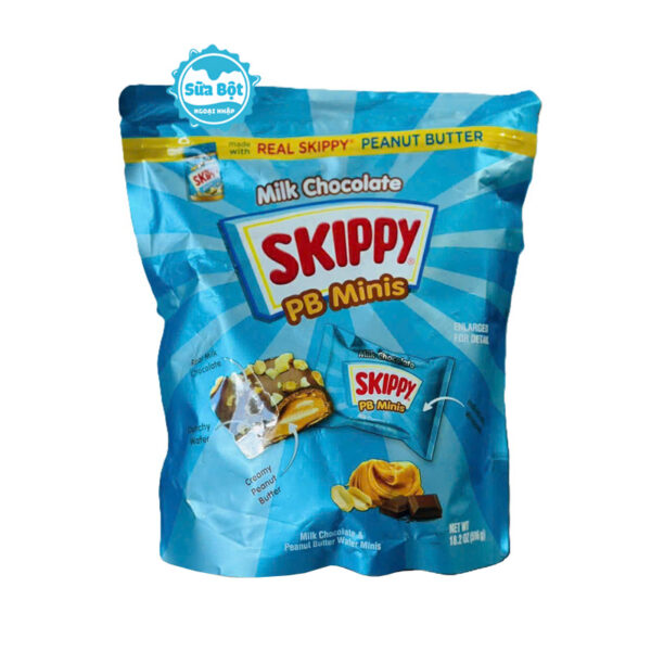 Socola bơ đậu phộng Skippy PB Minis Milk Chocolate của Mỹ 516g