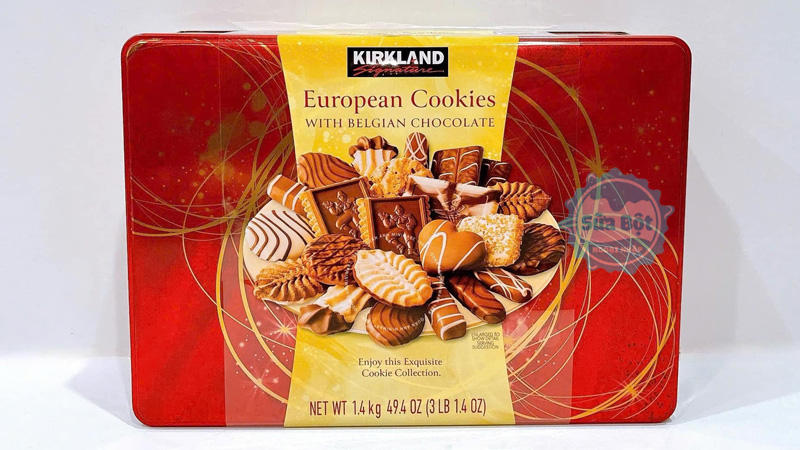 Bánh kẹo ngon tiếp khách Kirkland Signature European Cookies với 15 loại bánh quy thơm ngon