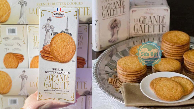 Bánh quy La Grande Galette French Butter Cookies được làm với công thức bánh quy truyền thống của Pháp