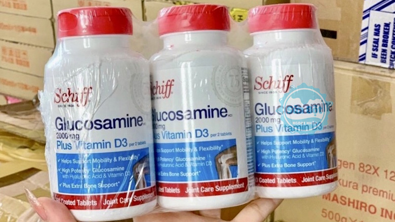 Viên uống Schiff Glucosamine 2000mg Plus Vitamin D3 mỗi ngày uống 2 viên 