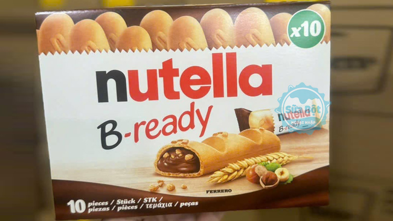 Bánh Nutella B-ready nhân socola hạt phỉ bên trong, bánh xốp giòn bên ngoài thơm ngon