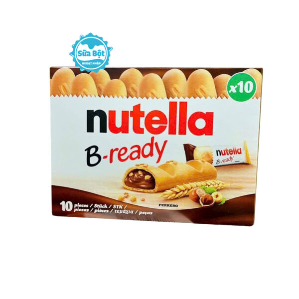 Bánh Nutella B-ready nhân socola hạt phỉ của Ý 220g hộp 10 bánh