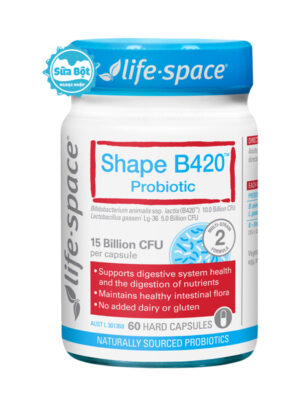 Men vi sinh Life Space Shape B420 Probiotic Úc 60 viên