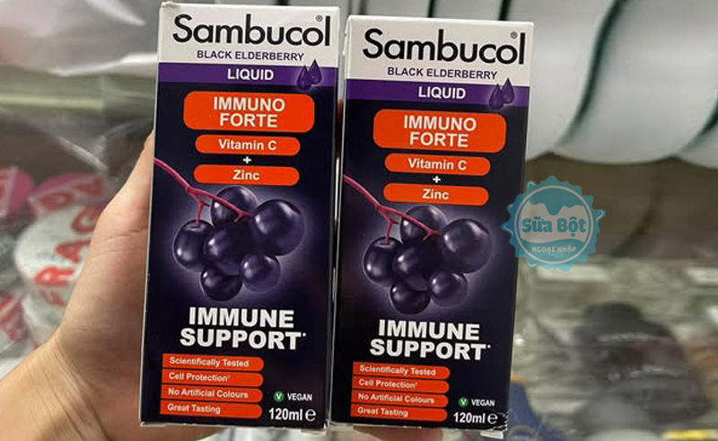 Siro Sambucol Immuno Forte+Vitamin C+Zinc tăng đề kháng cho trẻ từ 3 tuổi trở lên