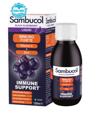 Siro Sambucol Immuno Forte+Vitamin C+Zinc tăng đề kháng của Anh 120ml