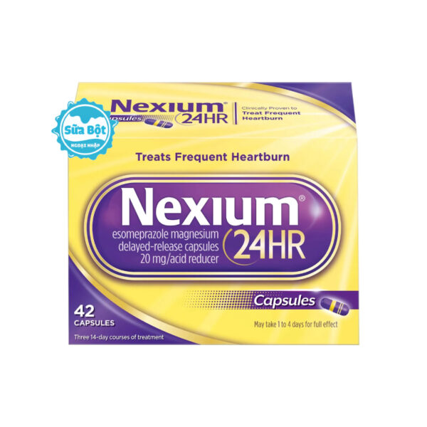 Viên Nexium 24hr trị viêm loét dạ dày esomeprazole 20 mg của Mỹ 42 viên