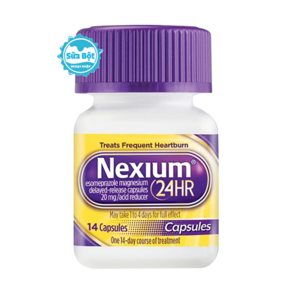 Viên Nexium 24hr trị viêm loét dạ dày esomeprazole 20 mg của Mỹ 42 viên