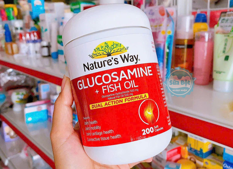 Viên uống bổ khớp Nature’s Way Glucosamine + Fish Oil giảm viêm khớp nhẹ, hỗ trợ sức khỏe của khớp