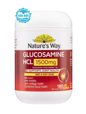 Viên uống Nature’s Way Glucosamine HCL 1500mg bổ khớp của Úc 180 viên + 20 viên