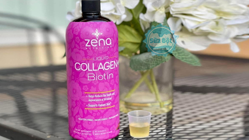 Collagen nước Zena Nutrition Liquid Collagen + Biotin uống 2 muỗng cà phê (10ml) 1 lần/ngày