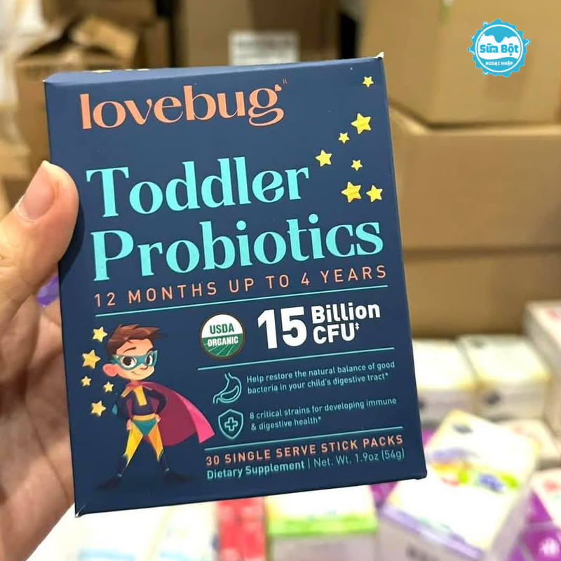 Ưu điểm nổi bật của men vi sinh hữu cơ Lovebug Probiotic của Mỹ