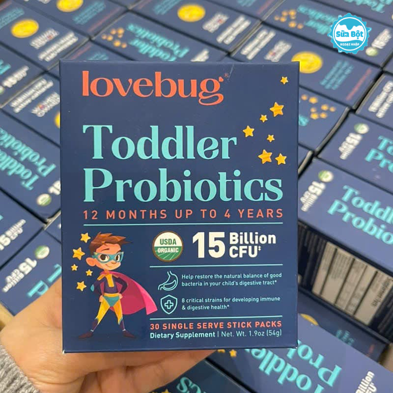 Hướng dẫn sử dụng men vi sinh hữu cơ Lovebug Probiotic của Mỹ