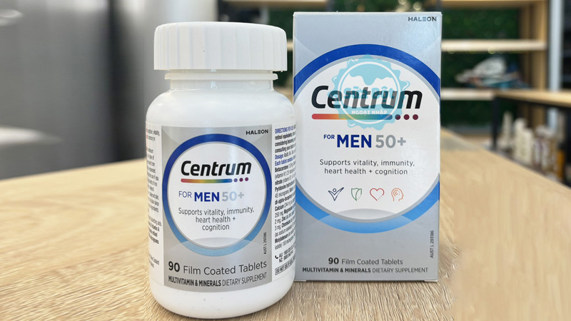 Centrum For Men 50+hỗ trợ sức sống, chức năng miễn dịch cho nam giới lớn tuổi