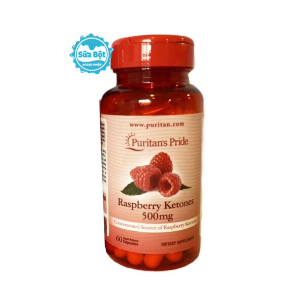 Viên hỗ trợ giảm cân Puritan's Pride Raspberry Ketones 500mg Mỹ 60 viên