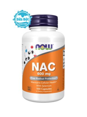 Viên uống Now NAC 600mg hỗ trợ thải độc và bảo vệ gan của Mỹ 100 viên
