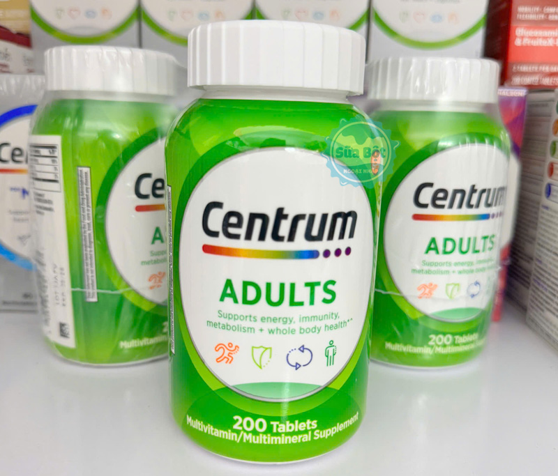 Vitamin tổng hợp Centrum Adults hỗ trợ năng lượng, chức năng miễn dịch