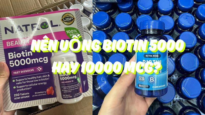 Nên uống biotin 5000 hay 10000 mcg?