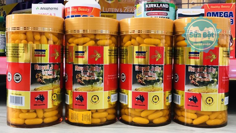 Costar Royal Jelly 1610mg được làm từ sữa ong chúa nguyên chất Costar Royal Jelly 1610mg được làm từ sữa ong chúa nguyên chất