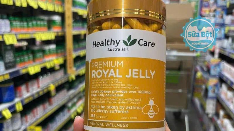 Healthy Care Royal Jelly 1000mg giúp chống lão hóa, tăng cường sức đề kháng Healthy Care Royal Jelly 1000mg giúp chống lão hóa, tăng cường sức đề kháng