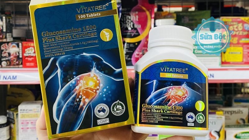 Vitatree Glucosamine 1500 Plus Shark Cartilage kết hợp Glucosamine và Shark Cartilage Vitatree Glucosamine 1500 Plus Shark Cartilage kết hợp Glucosamine và Shark Cartilage