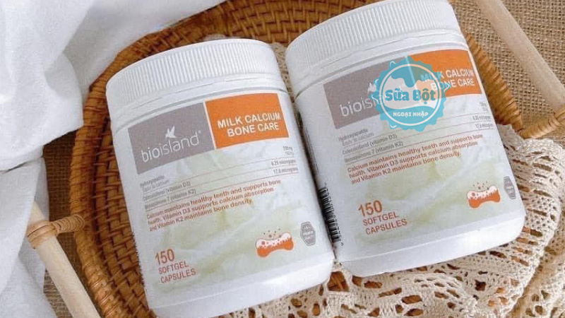 Viên uống canxi Bio Island Milk Calcium Bone Care dành cho trẻ từ 12 tuổi trở lên