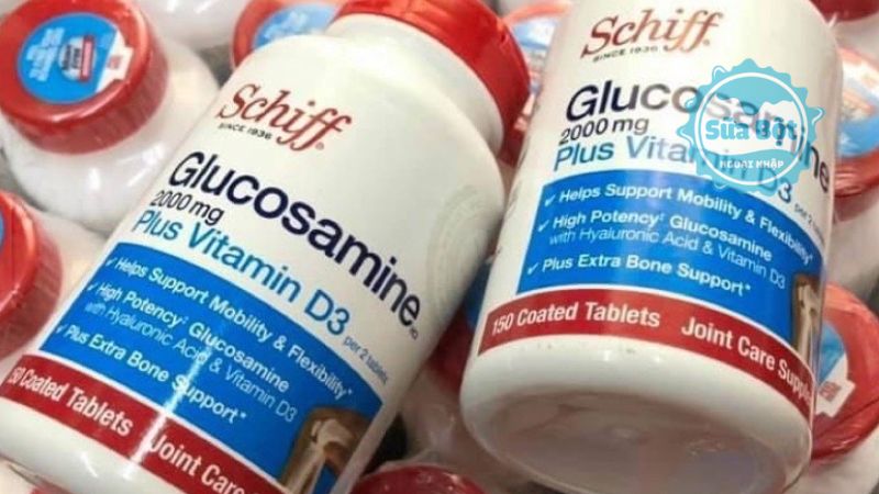 Schiff Glucosamine 2000mg Plus Vitamin D3 với công thức chứa Glucosamine Hydrochloride, Hyaluronic Acid và Vitamin D3