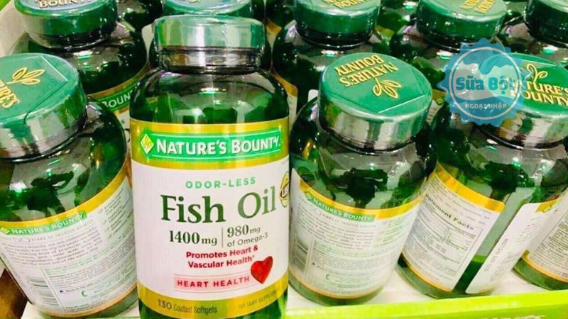Dầu cá Nature’s Bounty Fish Oil 1400mg bổ sung tới 980mg Omega-3 Dầu cá Nature’s Bounty Fish Oil 1400mg bổ sung tới 980mg Omega-3