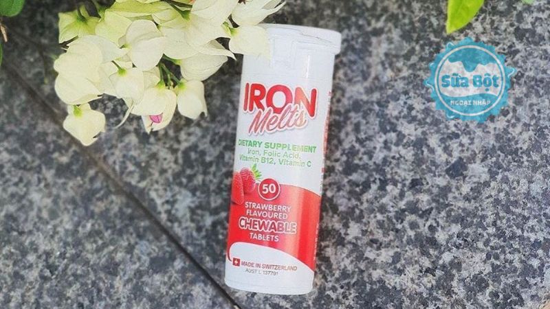 Viên sắt ngậm Iron Melts mang vị dâu tây thơm ngon, hấp dẫn với trẻ Viên sắt ngậm Iron Melts mang vị dâu tây thơm ngon, hấp dẫn với trẻ