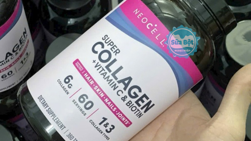 Viên uống NeoCell Super Collagen + C with Biotin cho da căng mịn, ngừa nếp nhăn hình thành Viên uống NeoCell Super Collagen + C with Biotin cho da căng mịn, ngừa nếp nhăn hình thành