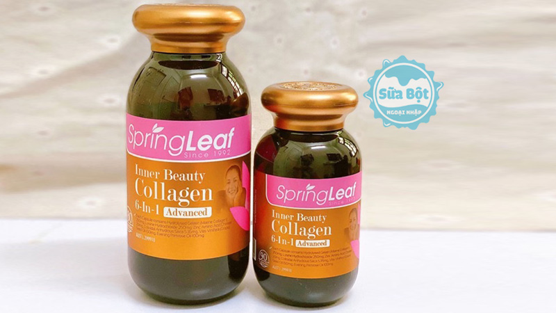 Collagen 6 in 1 Spring Leaf Inner Beauty bổ sung dưỡng chất cho da đàn hồi, tóc và móng chắc khỏe Collagen 6 in 1 Spring Leaf Inner Beauty bổ sung dưỡng chất cho da đàn hồi, tóc và móng chắc khỏe