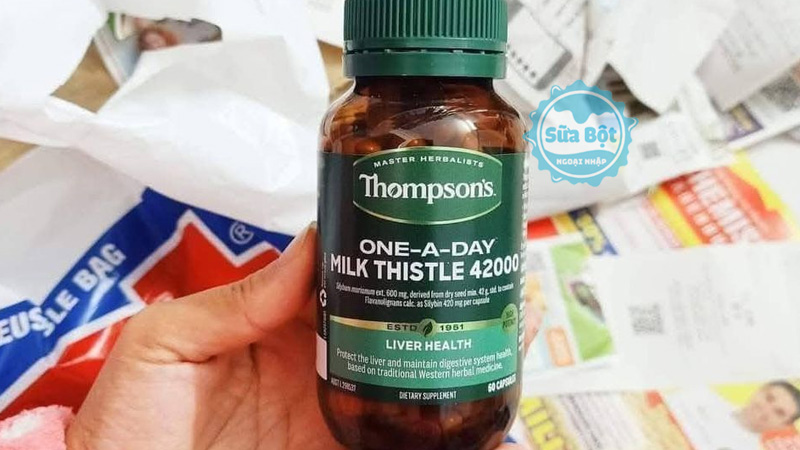 Thực phẩm chức năng giải độc gan tốt nhất Thompson’s Milk Thistle 42000mg One-A-Day giúp bảo vệ gan Thực phẩm chức năng giải độc gan tốt nhất Thompson’s Milk Thistle 42000mg One-A-Day giúp bảo vệ gan