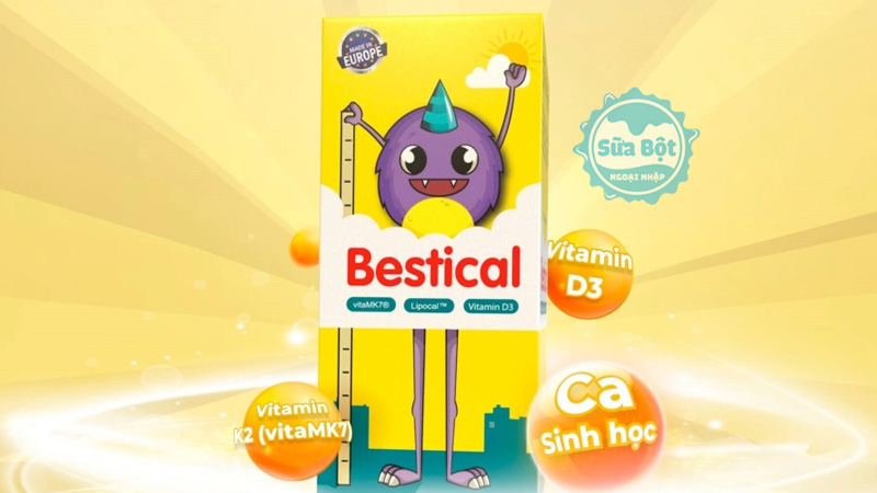 Canxi sinh học Bestical thiết kế phù hợp cho trẻ từ 4 tháng tuổi Canxi sinh học Bestical thiết kế phù hợp cho trẻ từ 4 tháng tuổi