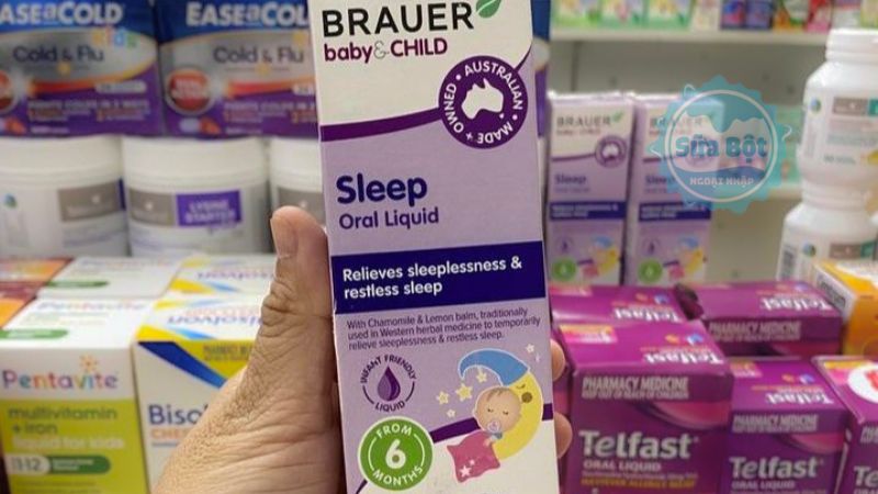 Siro ngủ ngon cho bé Brauer Baby & Child Sleep làm từ thành phần thảo dược, chế phẩm vi lượng đồng căn Brauer Baby & Child Sleep làm từ thành phần thảo dược, chế phẩm vi lượng đồng căn