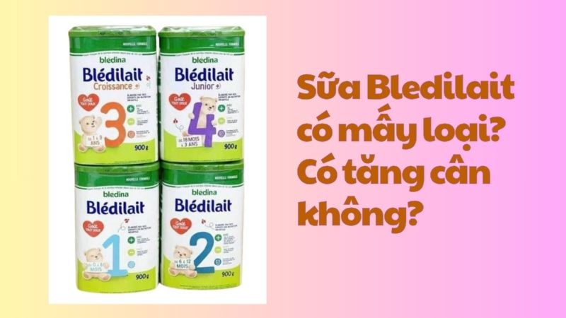 Sữa Bledilait có mấy loại? Có tăng cân không?