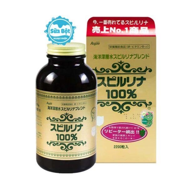 Tảo xoắn Spirulina Nhật Bản hộp 2200 viên
