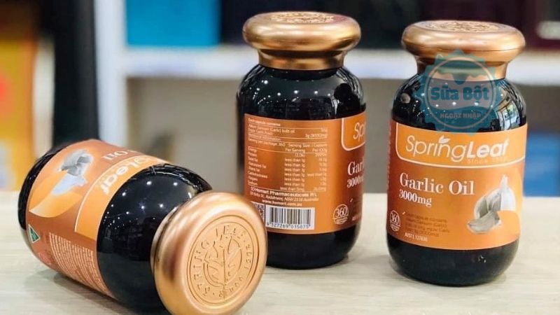 Viên uống tinh dầu tỏi Garlic Oil Spring Leaf được chiết xuất với nguồn tỏi sạch, rõ nguồn gốc Viên uống tinh dầu tỏi Garlic Oil Spring Leaf được chiết xuất với nguồn tỏi sạch, rõ nguồn gốc
