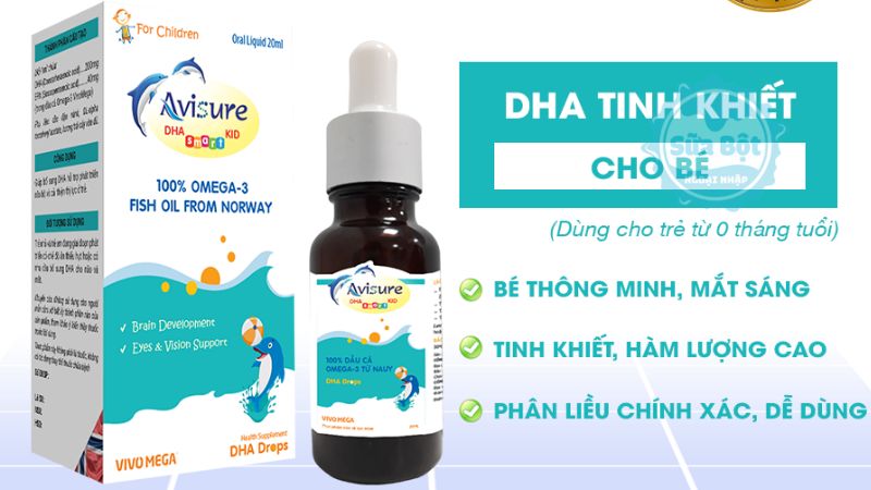 Giọt uống DHA Avisure Smart Kid giúp trẻ phát triển não bộ, mắt sáng Giọt uống DHA Avisure Smart Kid giúp trẻ phát triển não bộ, mắt sáng