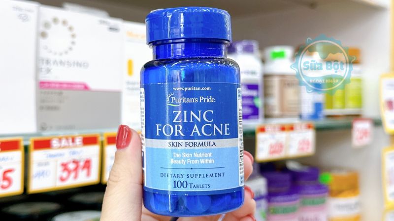 Puritan’s Pride Zinc For Acne giúp hỗ trợ điều trị mụn trứng cá, làm mờ thâm, sẹo do mụn Puritan’s Pride Zinc For Acne giúp hỗ trợ điều trị mụn trứng cá, làm mờ thâm, sẹo do mụn