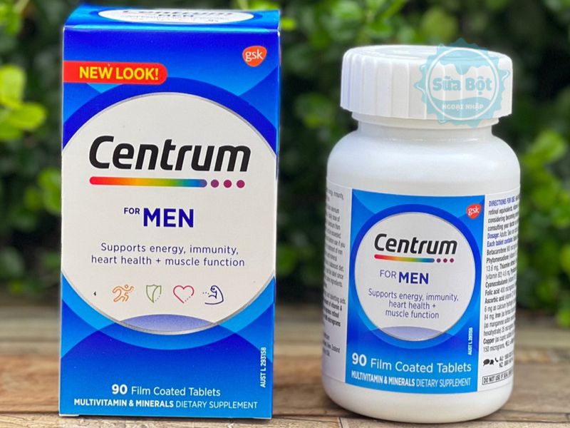 Centrum For Men bổ sung nhiều khoáng chất, vitamin cho nam giới dưới 50 tuổi Centrum For Men bổ sung nhiều khoáng chất, vitamin cho nam giới dưới 50 tuổi