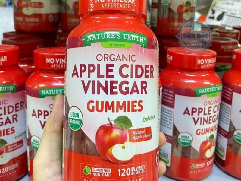 Nature’s Truth Organic Apple Cider Vinegar Gummies 500mg dạng kẹo dẻo vị chua ngọt dễ dùng Nature’s Truth Organic Apple Cider Vinegar Gummies 500mg dạng kẹo dẻo vị chua ngọt dễ dùng