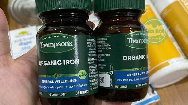 Viên Thompson’s Organic Iron cung cấp sắt hữu cơ tăng khả năng hấp thụ, không gây nóng trong, táo bón Viên Thompson’s Organic Iron cung cấp sắt hữu cơ tăng khả năng hấp thụ, không gây nóng trong, táo bón
