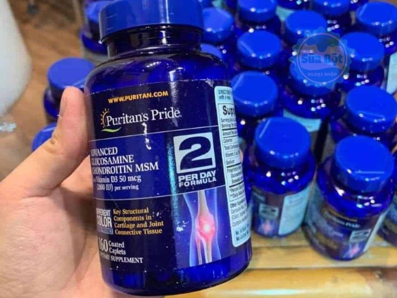 Puritan’s Pride Advanced Glucosamine Chondroitin MSM With Vitamin D3 cải thiện hấp thụ canxi, giúp sụn khớp khỏe mạnh