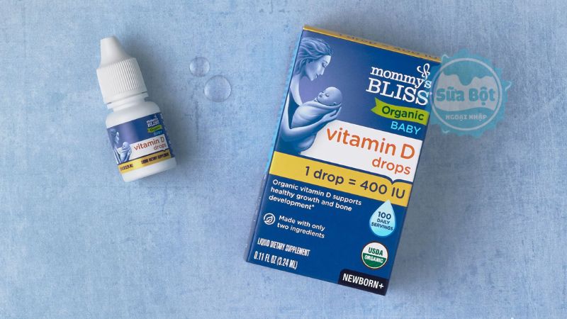 Vitamin D Mommy’s Bliss Organic Drops bổ sung vitamin D cho trẻ phát triển khỏe mạnh
