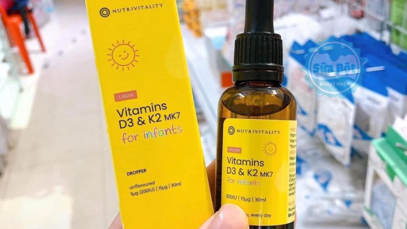 Vitamins D3 K2 MK7 Nutrivitality giúp bé phát triển chiều cao hiệu quả