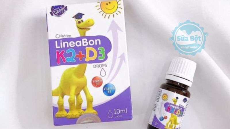 Giọt uống Vitamin Lineabon K2+D3 chống còi xương, cho bé có thể ngủ sâu