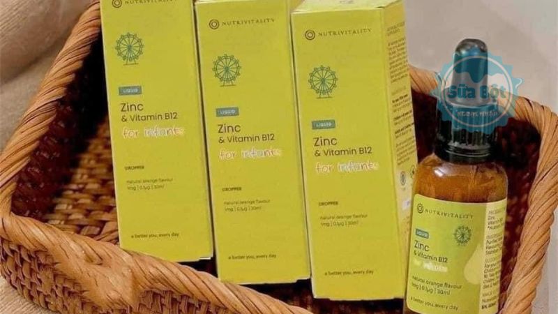 Zinc B12 Nutrivitality Anh bổ sung kẽm và vitamin B12 cho trẻ Zinc B12 Nutrivitality Anh bổ sung kẽm và vitamin B12 cho trẻ