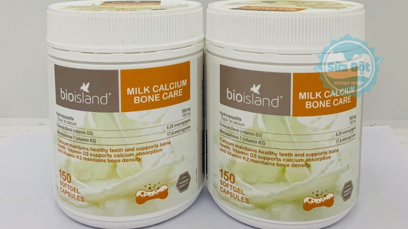 Bio Island Milk Calcium Bone Care có hương sữa bò dễ dùng Bio Island Milk Calcium Bone Care có hương sữa bò dễ dùng