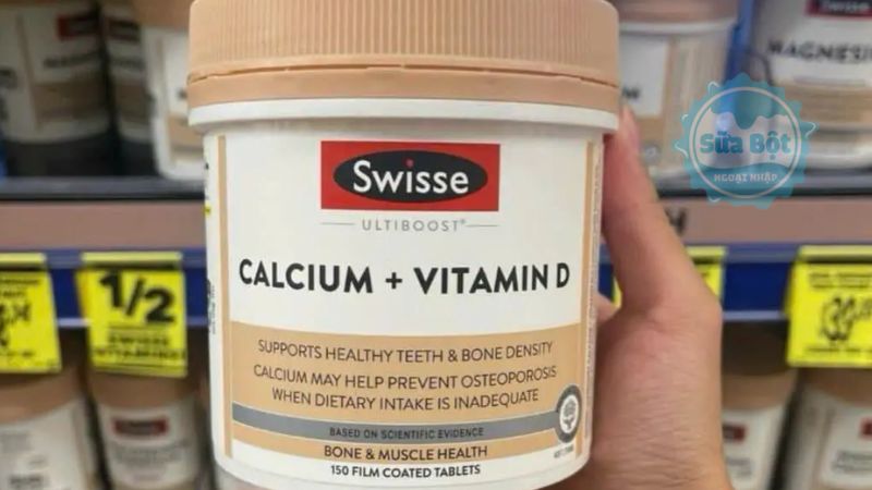 Swisse Calcium Vitamin D giúp tăng hấp thụ canxi, giúp xương răng khỏe mạnh Swisse Calcium Vitamin D giúp tăng hấp thụ canxi, giúp xương răng khỏe mạnh