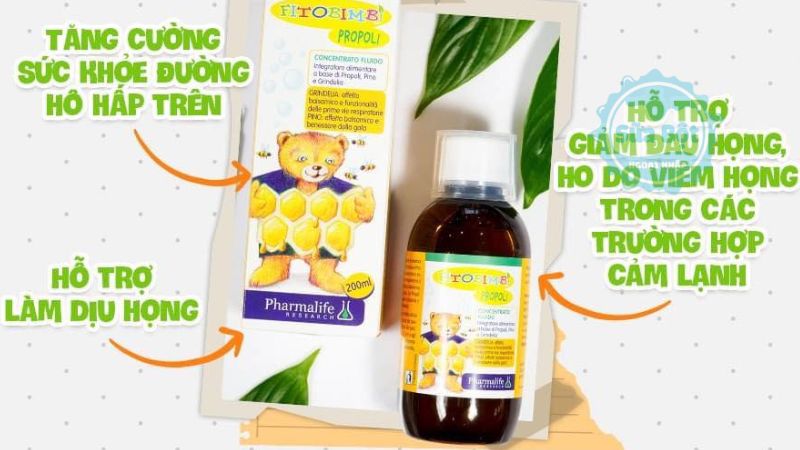 Siro giảm ho Fitobimbi Propoli nhanh do cảm lạnh, làm dịu họng Siro giảm ho Fitobimbi Propoli nhanh do cảm lạnh, làm dịu họng