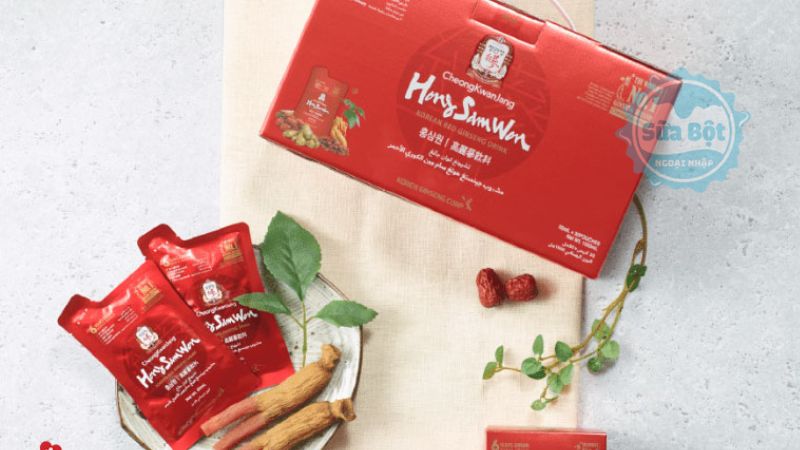 Nước hồng sâm Hongsamwon KGC được chiết xuất từ hồng sâm 6 năm tuổi Hàn Quốc Nước hồng sâm Hongsamwon KGC được chiết xuất từ hồng sâm 6 tuổi Hàn Quốc